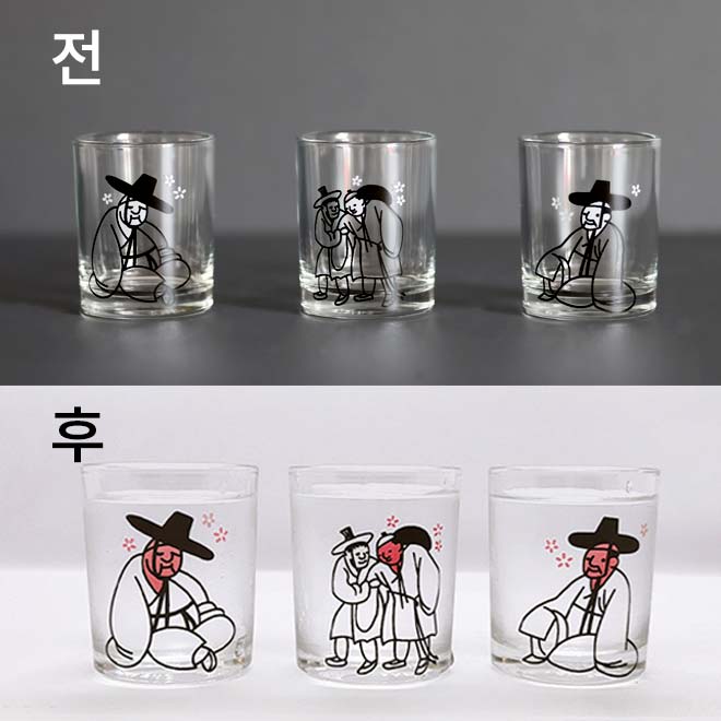 National Museum of Korea "Drunken Scholar Trio" Color-Changing Cup Set