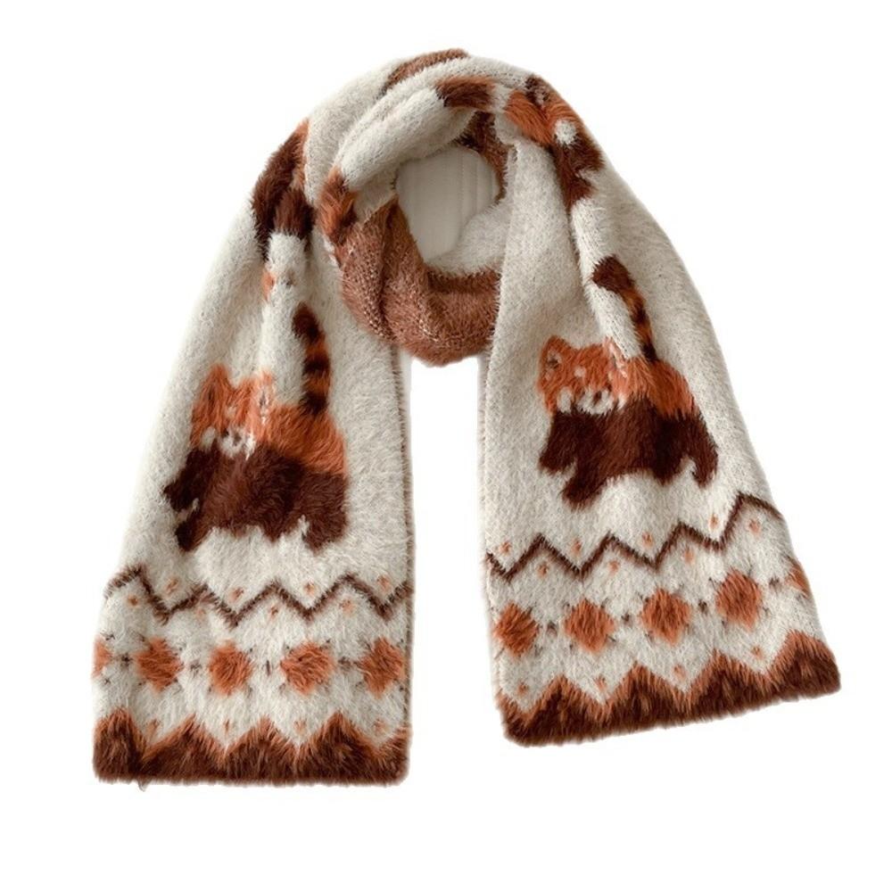 Cat Winter Scarf Warm Pashmina Cute Mink Wool Scarf Women