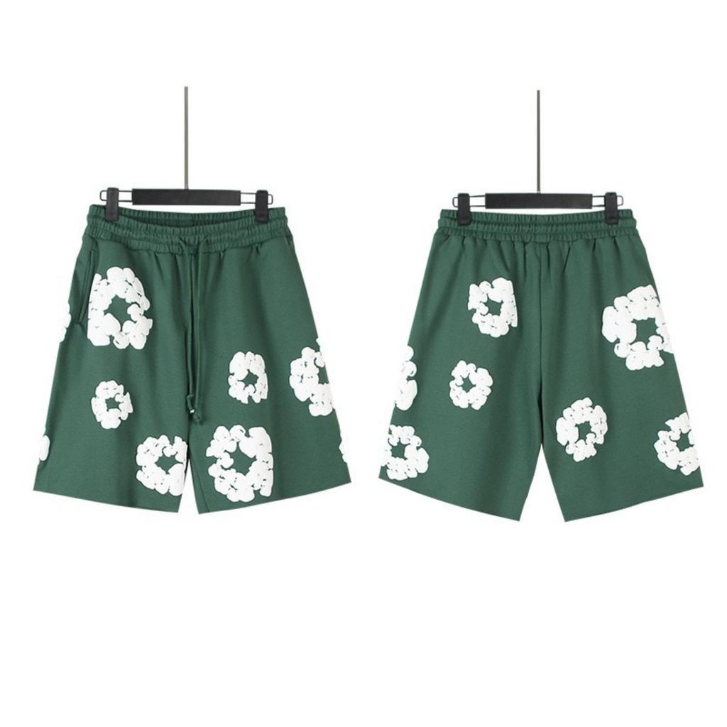 Повседневные шорты Харадзюку Y2k с американским 3D-принтом цветов, отпускные шорты для улицы