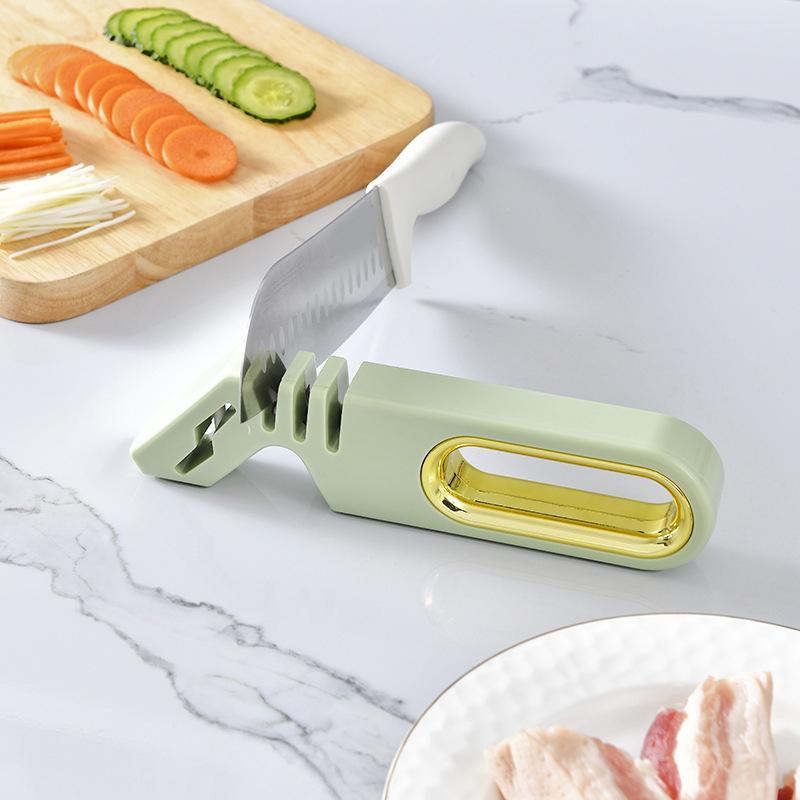 4-in-1 Cutter Sharpener With 4-Step System Kitchen Quick Sharpener For Scissors