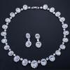 CMM High Quality Emerald Color Zirconia Women's Party Jewelry Earrings Necklace Set