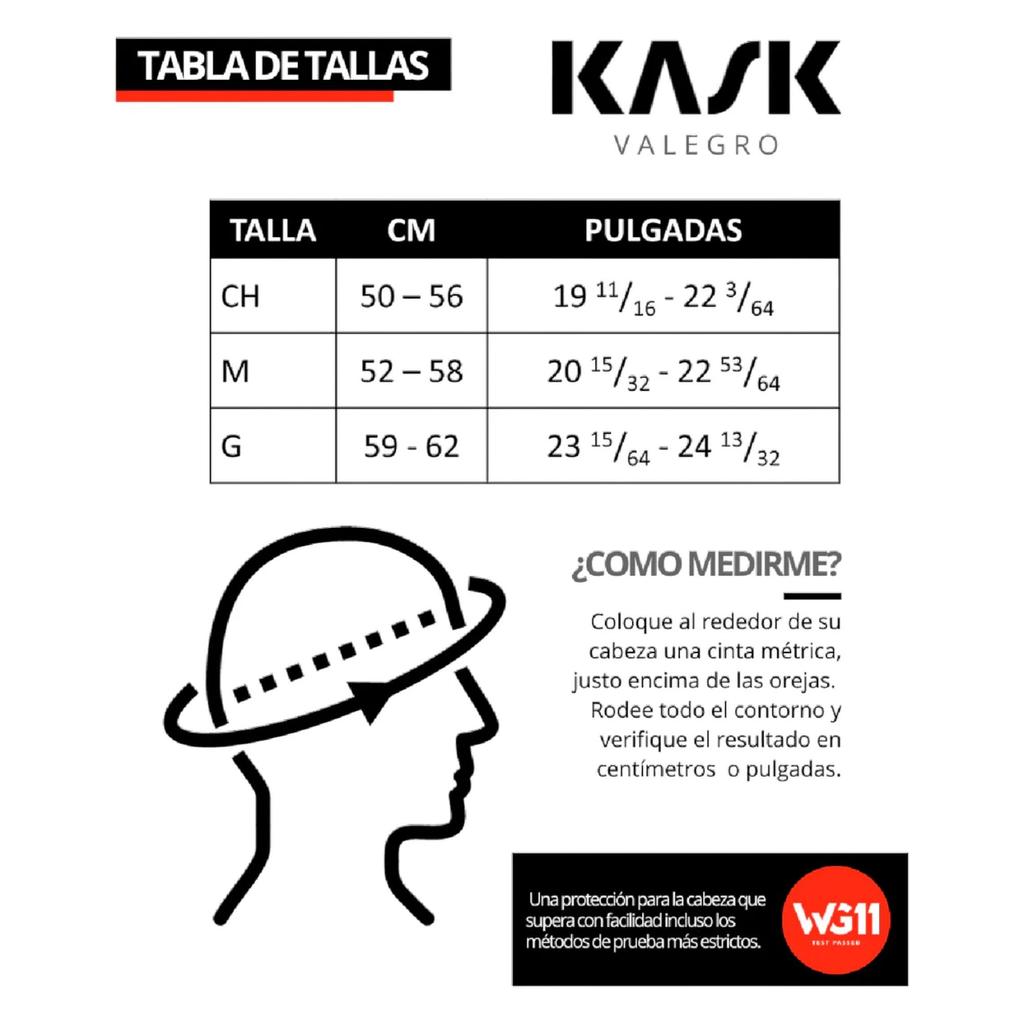Шлем Kask Valegro White WG11, Размер 50-56см