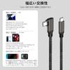 Type C To Cable L-shape (gun Color, 5m) Popolier [5Gbps High Speed Data Transfer /100W Fast Charging PD Compatible /4K@60Hz Video Output ]USB