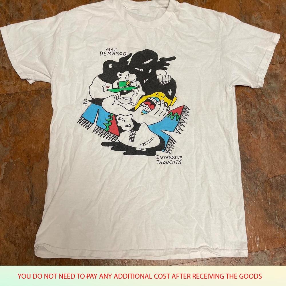 Редкая футболка Mac Demarco Intrusive Thought Хлопковая Белая S5XL BB500 Унисекс
