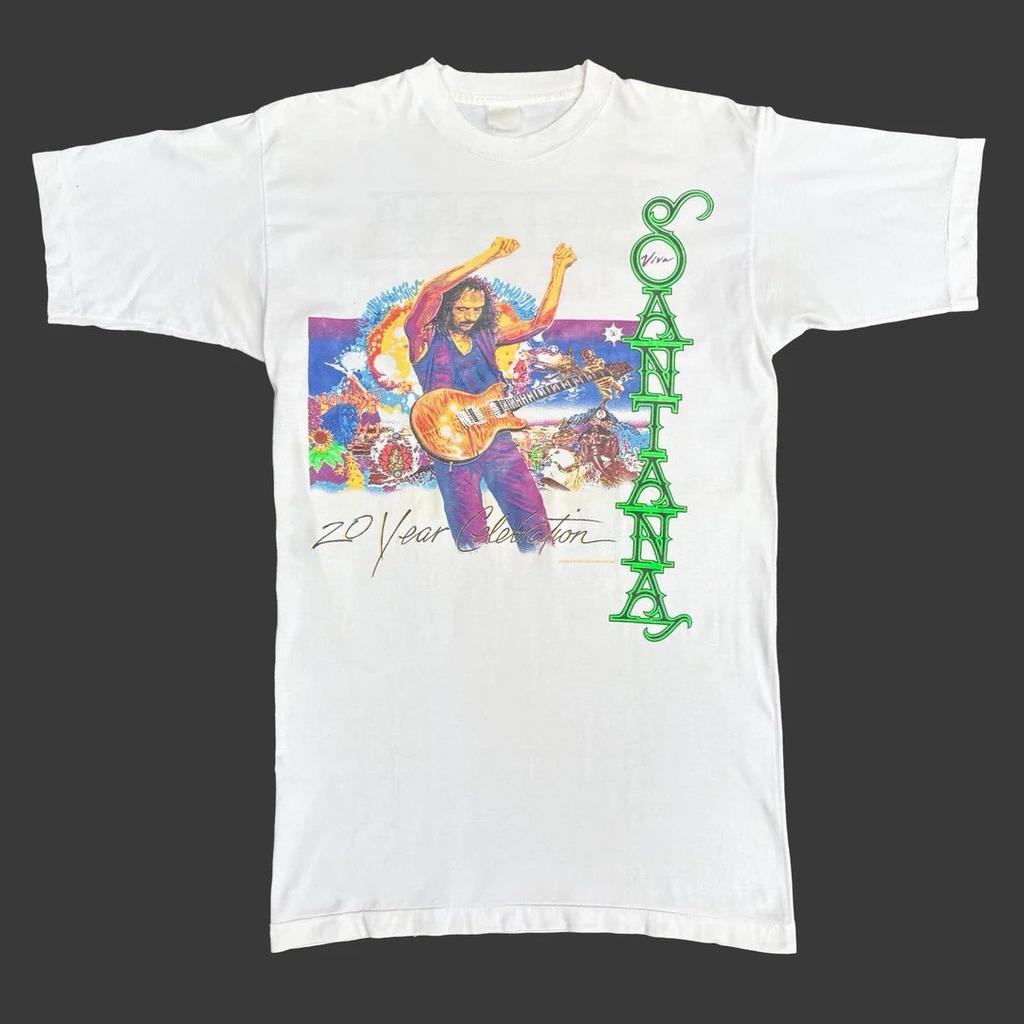 Carlos Santana 1989 89 80s Vintage Euro Tour Band Concert Merch Rare Unisex T-Shirt