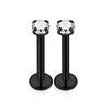 1-16pcs 16G Stainless Steel Lip Rings Studs Medusa Labret Monroe Tragus Helix Cartilage Forward Earrings Piercing Jewelry Black