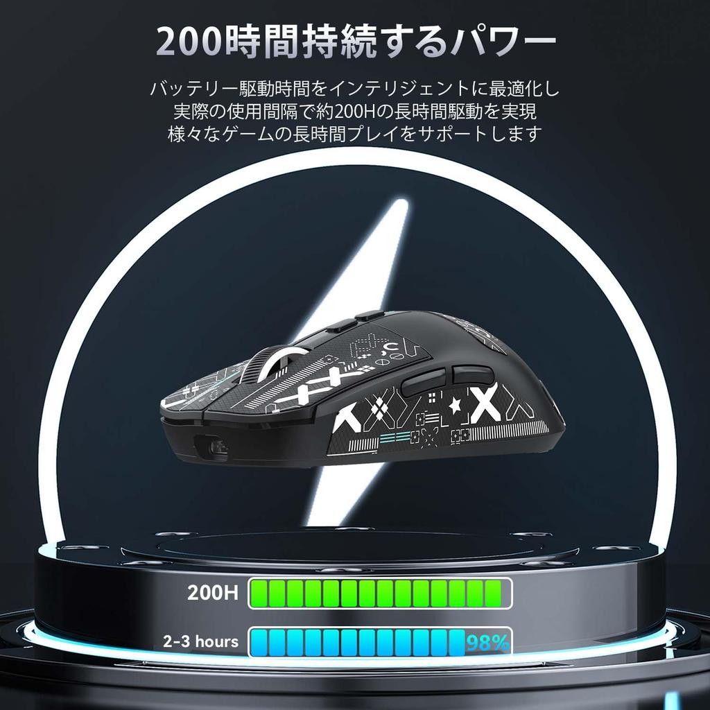 MAMBASNAKE x ATTACK SHARK X6 Ultra-Lightweight Gaming Mouse, 49g, PAW3395 Sensor, Wireless Mouse, 3-Mode Connection: 2.4GHzBluetoothType-C, 6-Level