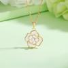 Camellia Necklace for Women, Japanese and Korean Simple and Versatile Pastoral Small Fragrance Style Flower Collarbone Chain