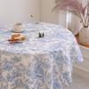 Скатерть из льна с рисунком «Севильский туаль» для стола и прикроватной тумбочки 130 см x 210 см