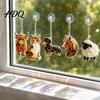 Holiday Window Decorations 5Pcs Acrylic Suncatcher Hangings Sea Glass Collage Kit