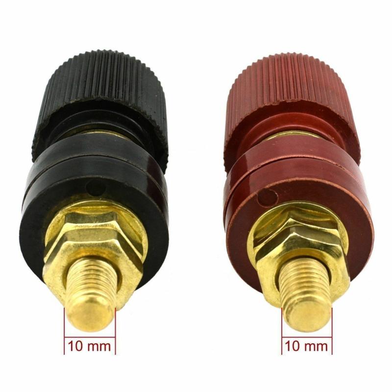 2 шт./компл. 10-мм шпилька премиум-класса, комплекты клемм разъема для удаленного подключения аккумулятора к аккумулятору(1Красный+1Черный)