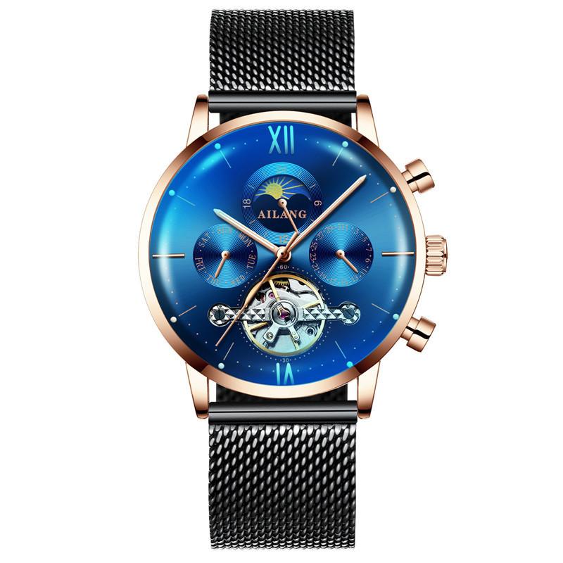 AILANG Watch Fashion Fully Automatic Mechanical Watch Male Watch Hollow Men's Watch Source