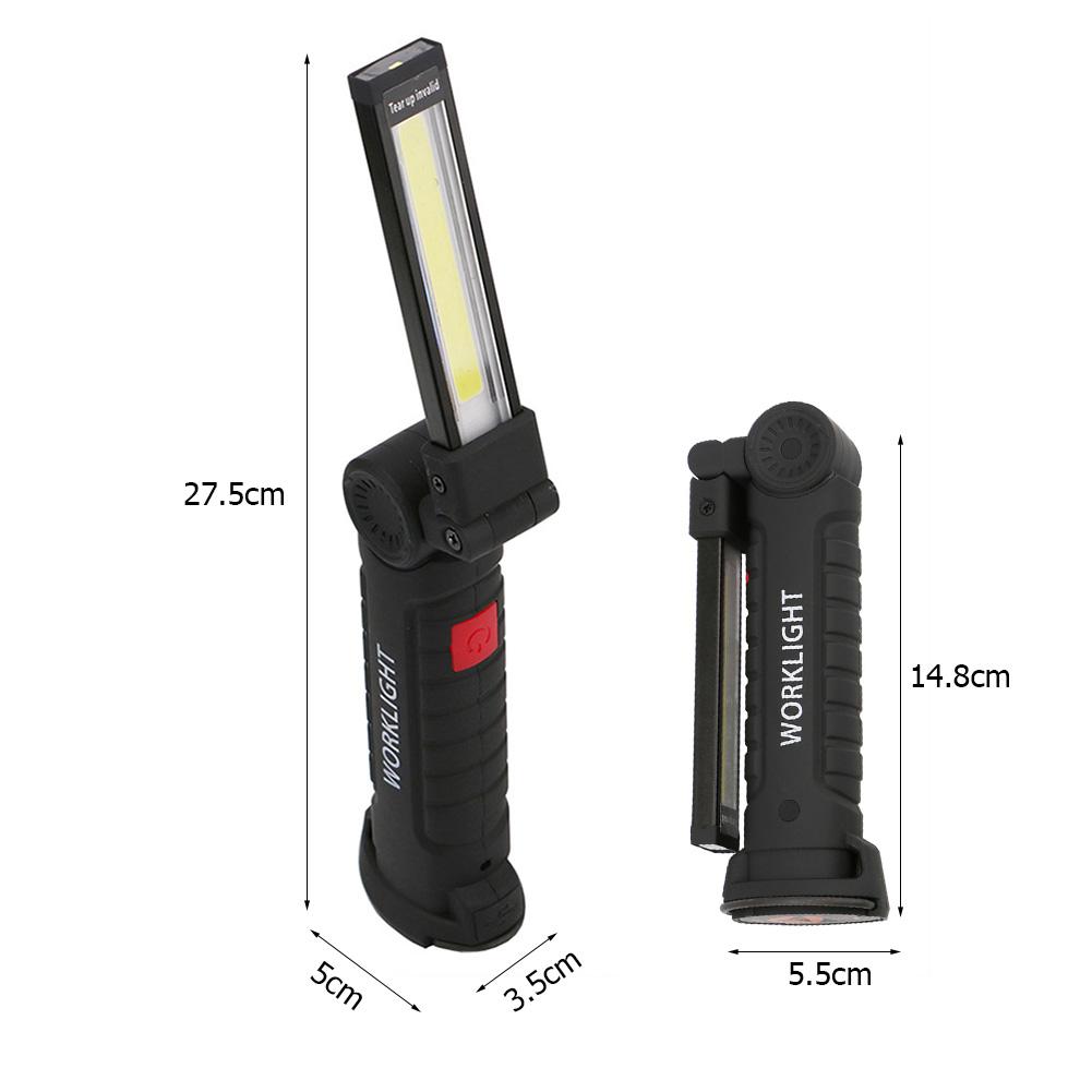 1-10 шт. Портативный фонарик COB LED Ручной фонарь USB Перезаряжаемый фонарь Водонепроницаемый рабочий свет Магнитная лампа-фонарь Подвесная лампа