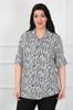 Women's Style Plus Size Shirt White Cotton Viscose Column Pattern Big Size Shirt