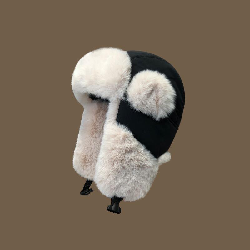 Шапка Лей Фэна для женщин на зиму, утолщенная бархатная теплая хлопковая шапка для верховой езды, ветрозащитная, с защитой ушей, снежная шапка, холодная шапка для северо-востока, мужская