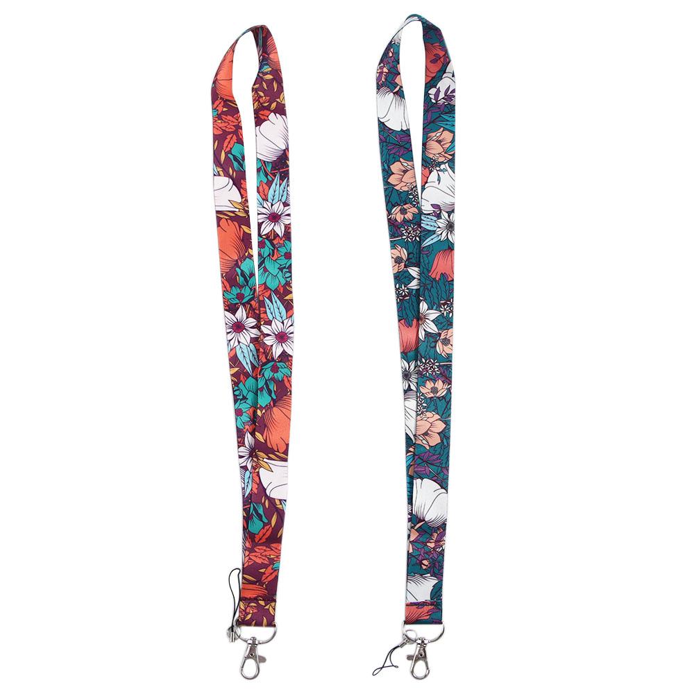 Holder Badge Strap Name Tag Holder Flower Lanyard Badge Holder ID Card Pass Hang Rope Keys Keychain