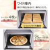 TOSHIBA Toaster Oven Toaster 4 Pieces Temperature Adjustment Function Square Plate 30 Minute Timer Black HTR-R6(K)