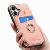 Premium Horizontal Flip Phone Case with RFID Blocking for iPhone 16 Pro Max 16e 15 14 Plus 13 Pro 12 11 XS 360° Rotatable Ring Kickstand Wallet Case