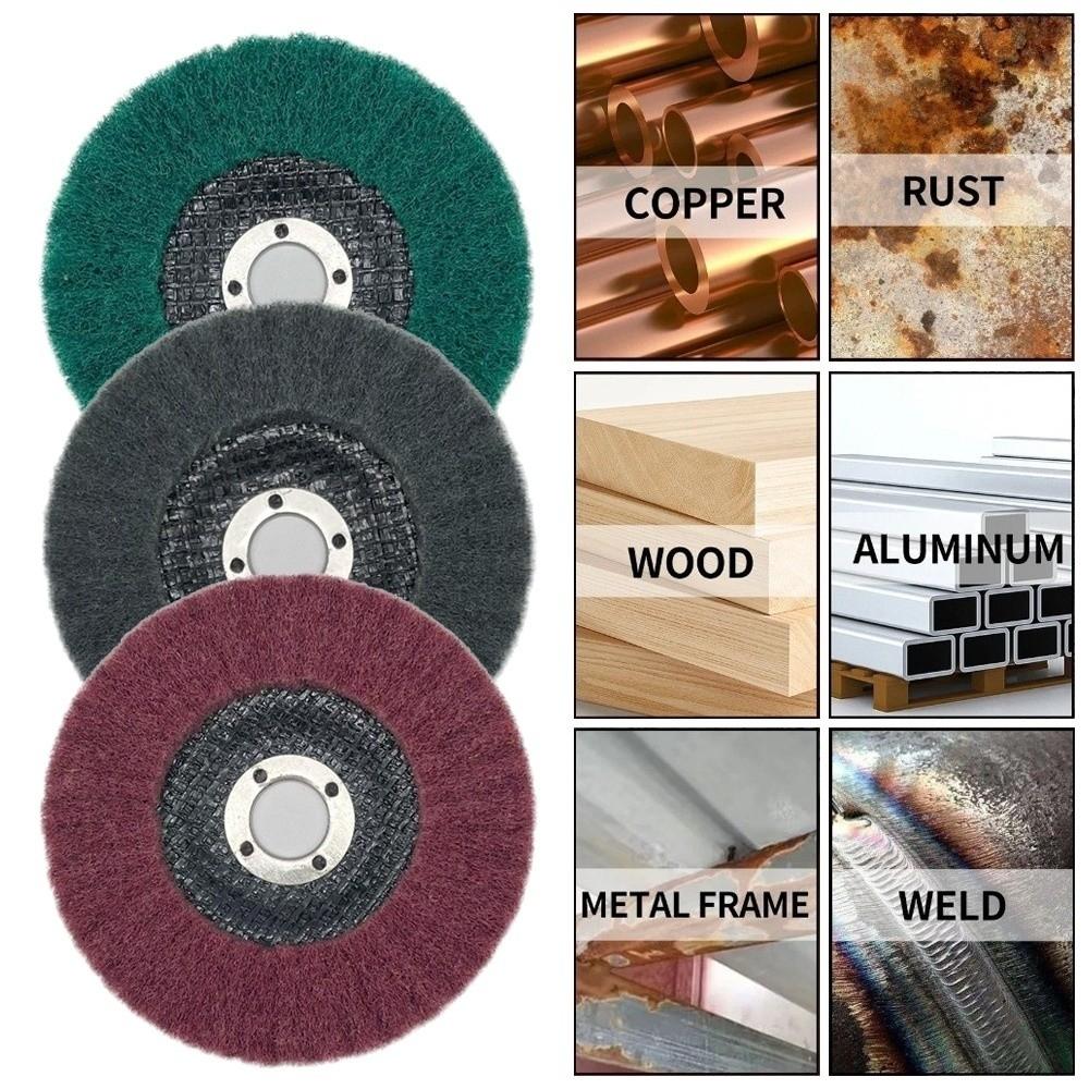 4.5" 115mm Non-Woven Grinding Wheel Nylon Fiber Abrasive Buffing Grinding Disc  Polishing