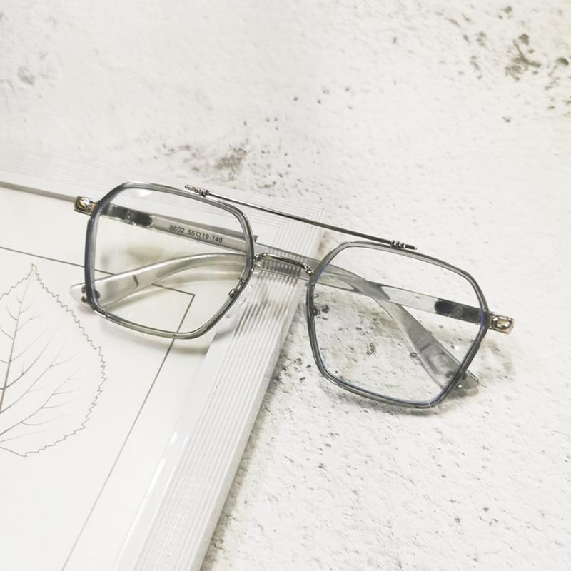 Очки с защитой от синего света, прозрачная оправа, ретро, двойная перекладина, пилот, плоские линзы, оправа для глаз, можно вставить линзы с диоптриями, женские очки для близорукости