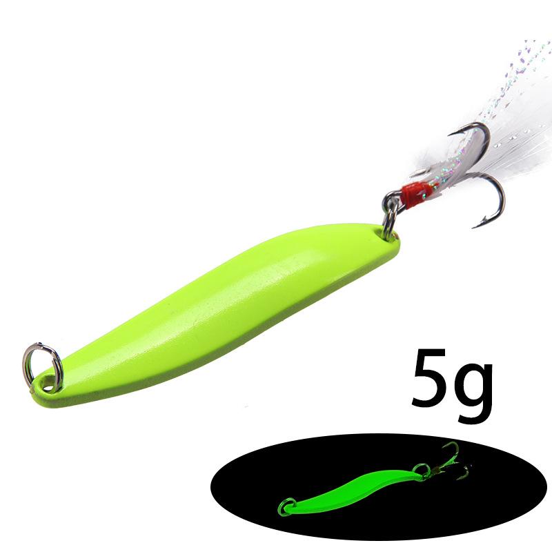 5G/7G/10G/13G светящаяся металлическая ложка-приманка-спиннер, рыболовная приманка с блестками, окунь, форель, рыболовные снасти Pesca