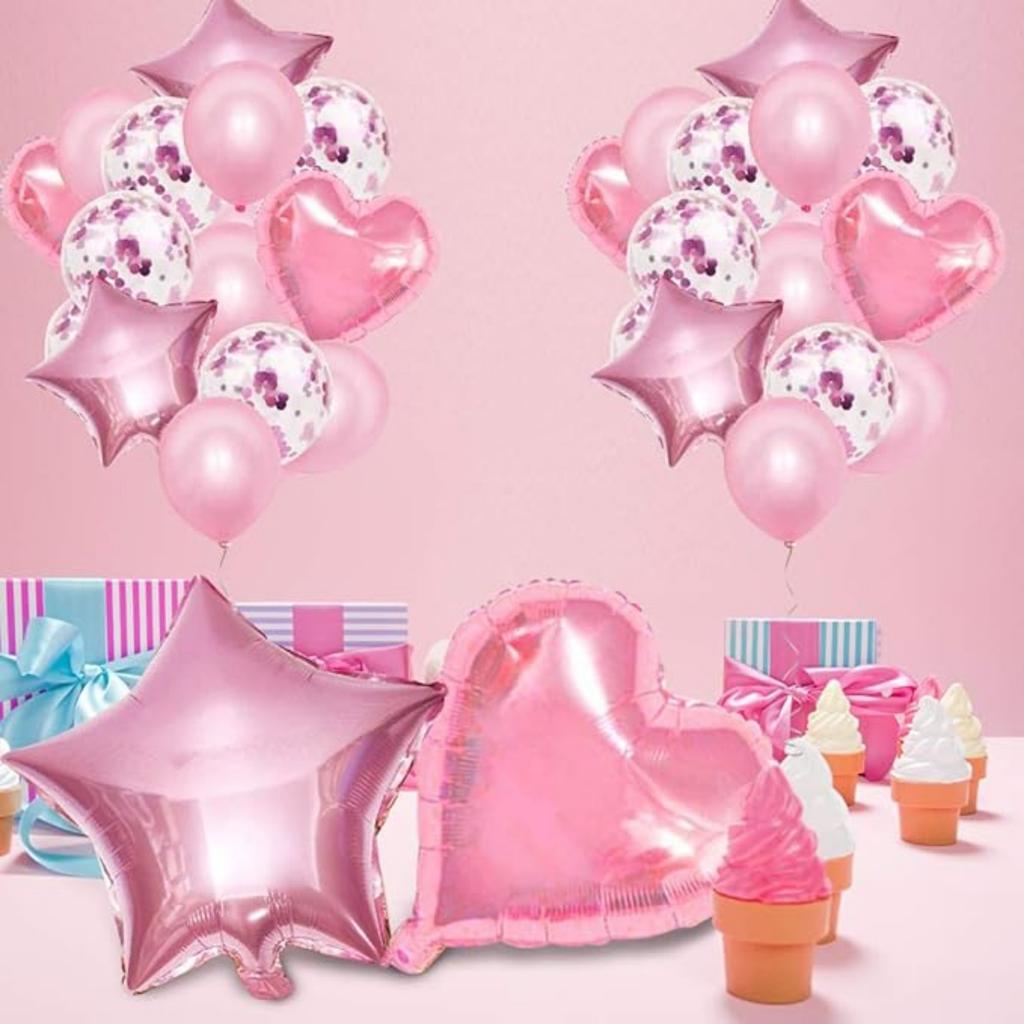 28 шт. шаров, украшения для вечеринки в честь Дня рождения, конфетти, 18 дюймов, фольгированные шары в форме звезд и сердец, украшения для свадьбы, гелиевые шары для вечеринки по случаю рождения ребенка для девочек и мальчиков