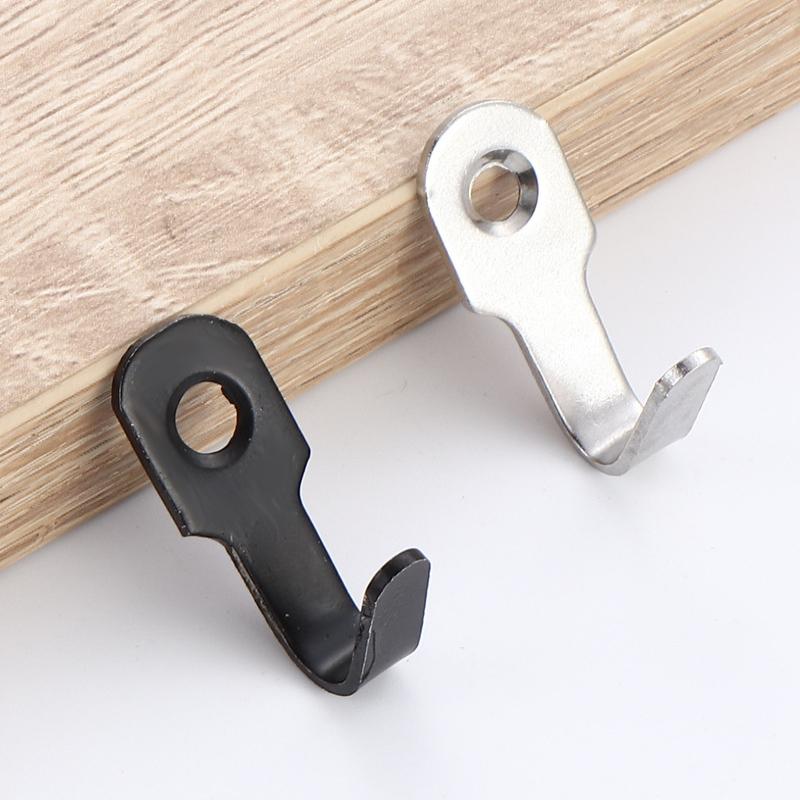 20/10Set Mini Stainless Steel Hook With Screw Items Key Rack Wall Punching J-Shaped Hooks Kitchen Accessories Bathroom Hardware