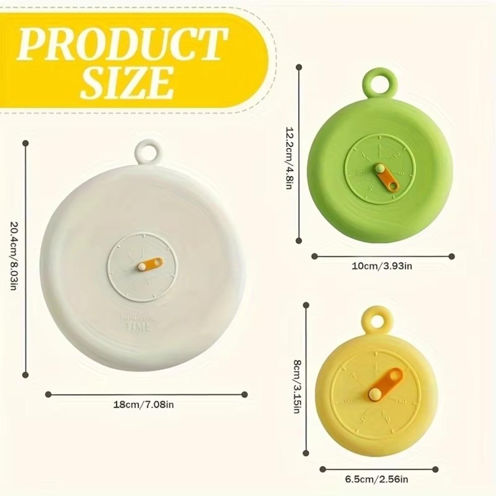 3PC Silicone Stretch Food Covers | Reusable Eco-Friendly Lids with Pull Tab & Weekly Tracker for Bowls/Jars/Cans