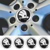 rtocy3 1-5Sets Genuine Wheel Centre Cap Black 60MM Hub Cover for Skoda Octavia Fabia High Quality Durable Protection Easy Installation
