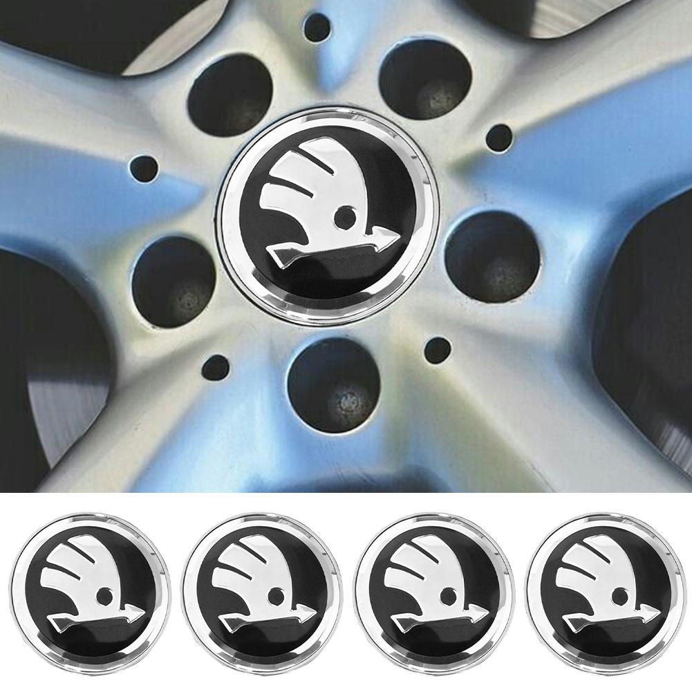 rtocy3 1-5Sets Genuine Wheel Centre Cap Black 60MM Hub Cover for Skoda Octavia Fabia High Quality Durable Protection Easy Installation