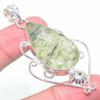 Natural Prehnite Gemstone Handmade 925 Sterling Silver Pendant 2.76" n7Y02