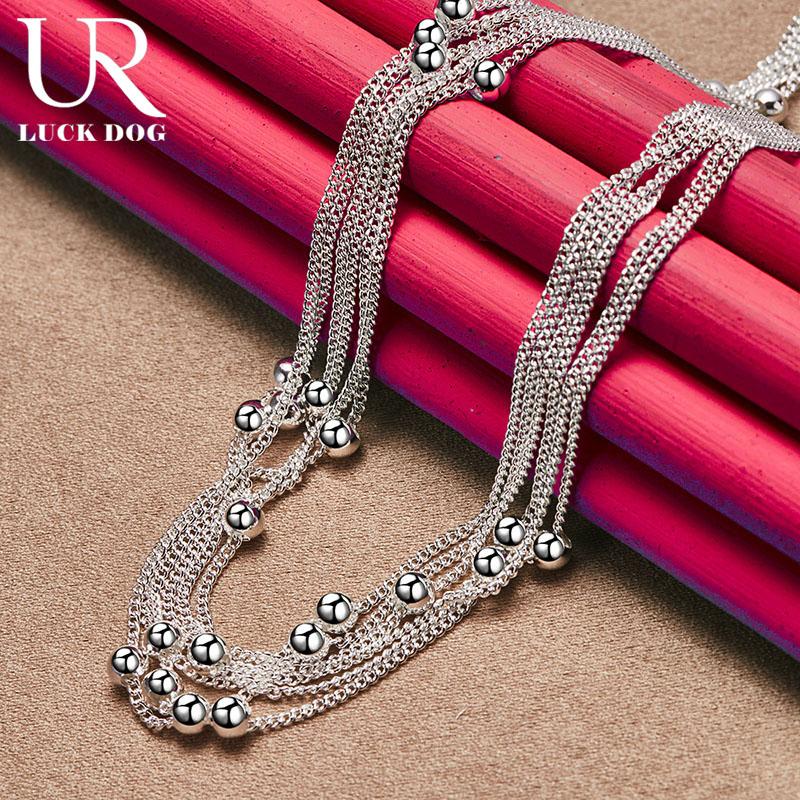 Ожерелье из стерлингового серебра 925 пробы с маленькими бусинами и виноградом, модные свадебные украшения