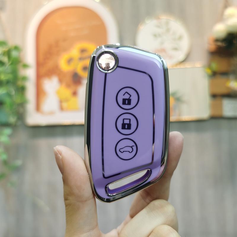 New Baojun Key Case for Kiwi EV, E300, RC6/RC5, RS3, RS5, Nano Car - Female Buckle Shell Bag