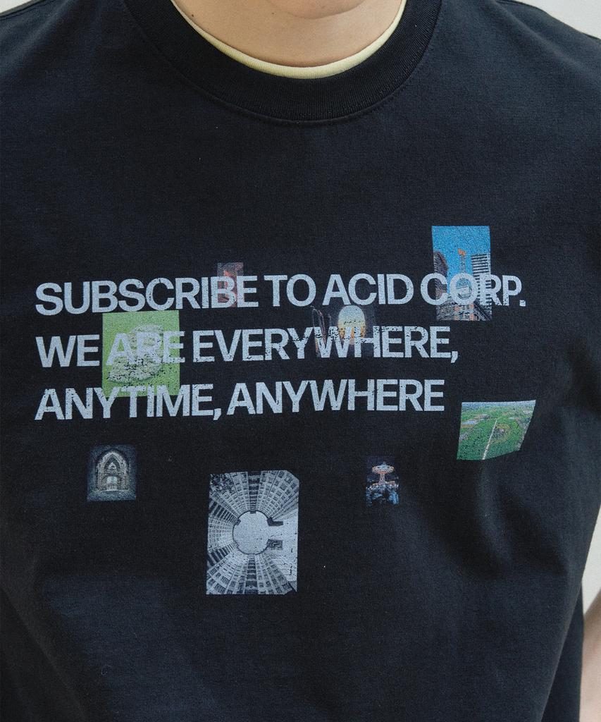 Футболка с коротким рукавом SLOWACID Photodump [Черный]