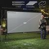 Projector Screen with Stand, 100-inch 16:9, Portable Double-sided, Foldable Tripods, White