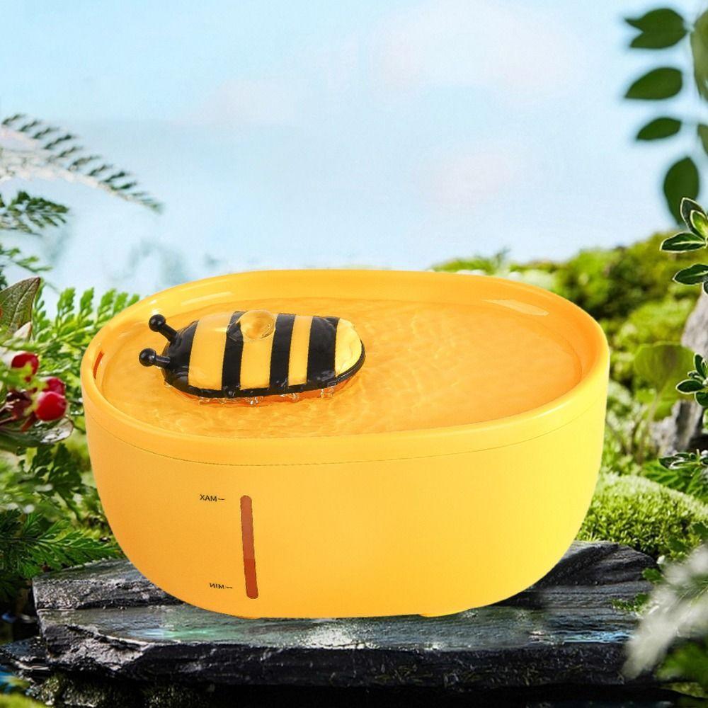 Ультратихая поилка для домашних животных 2 л, автоматический водопад для кошек, диспенсер для воды с пчелой для щенков и кошек