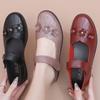 Middle-aged and Elderly Women's Spring and Summer Shoes Mom's Comfortable Soft Sole Floral Shoes Flat Non-slip Velcro Flats