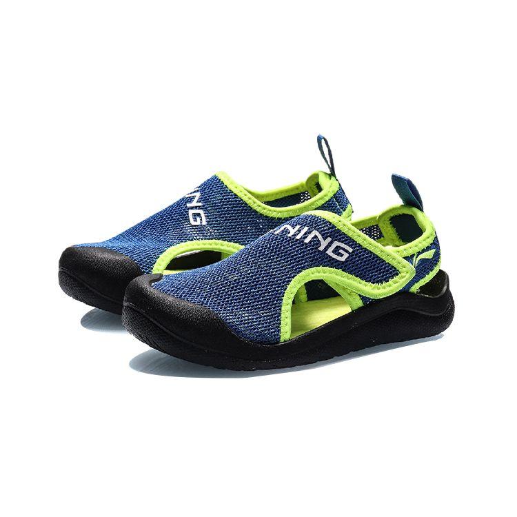 Li Ning Детские Нескользящие Прочные Сандалии Детские Сандалии Синие YKKQ018-11