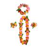 Party Hawaiian Garland 12-color Petal Necklace, Bracelet, Four-piece Set, Holiday Event Dress-up Accessories