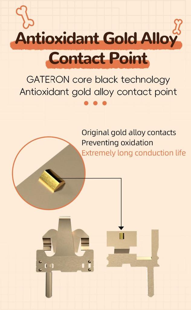 Клавиатура GATERON Mountain Top, линейная RGB-подсветка, 5 контактов, 22 мм, двухступенчатая пружинная заводская клавишная кнопка для механической клавиатуры MX, предварительно смазанная (35