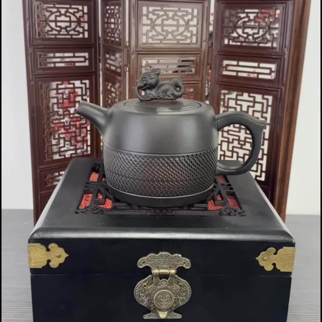 1 шт., чайник из фиолетовой глины, керамическая чашка для чая, чайный сервиз кунг-фу для дома, ресторана, отеля, офиса, чайные аксессуары, подарки на Новый год, День святого Валентина, праздник Gif