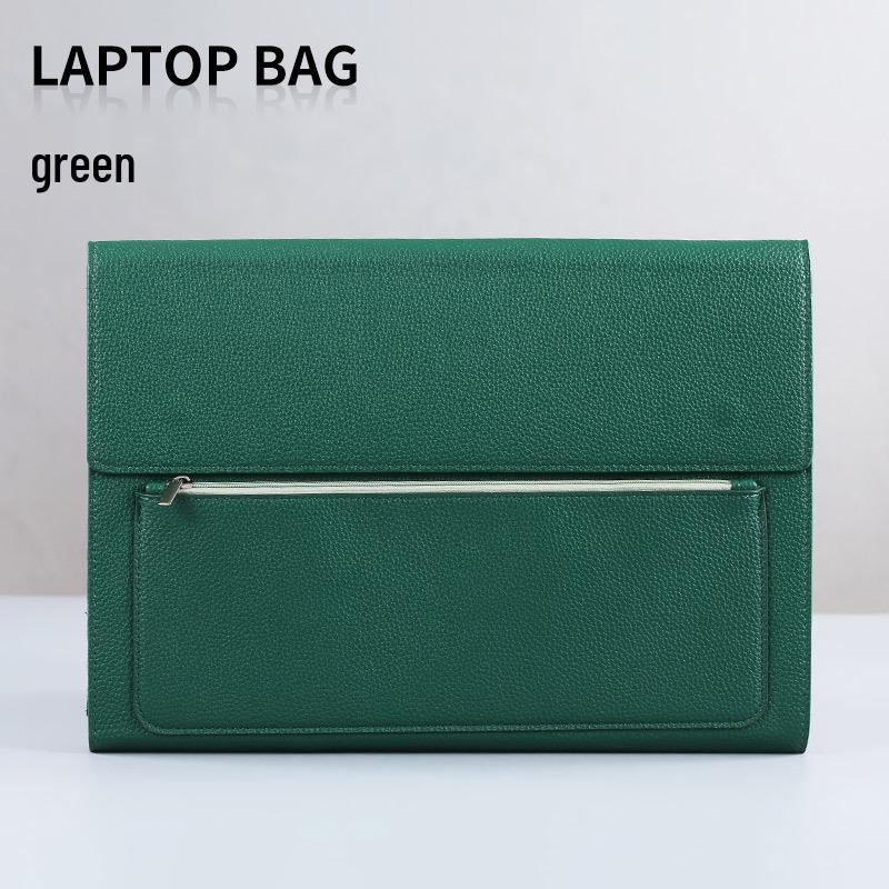 Large Capacity A4 Leather File Bag - Multifunctional Business Office Folder