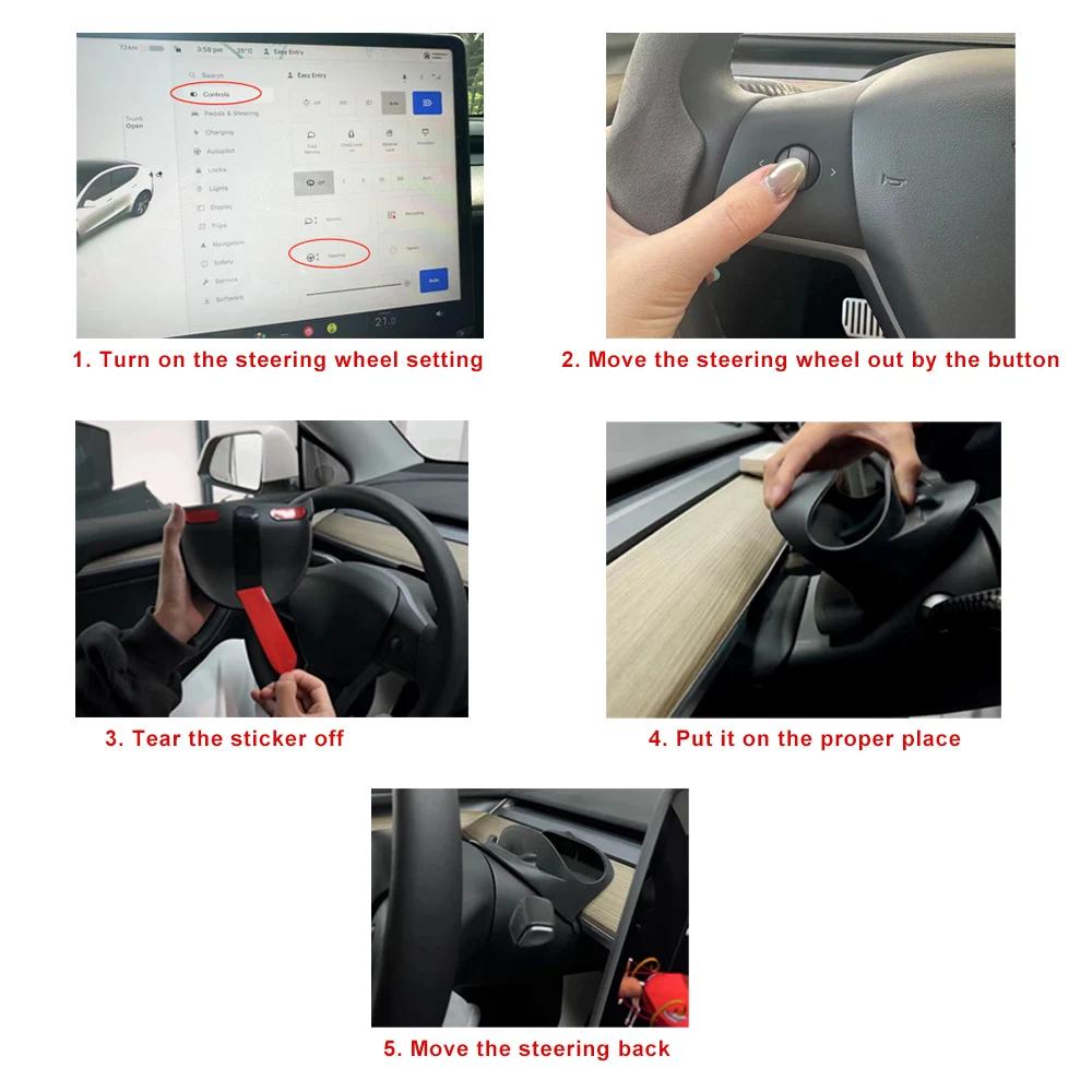 Steering Wheel Front Storage Box Silicone Phone Holder Glasses Storage for Tesla Model 3 2020-2025 Y 2020-2025 Car Accessories
