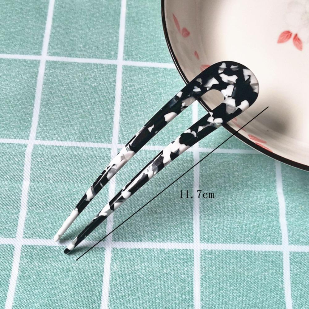 Geometric Design Hair Pins Acetate Hair Bun Fashion Hair Sticks for Women Girls