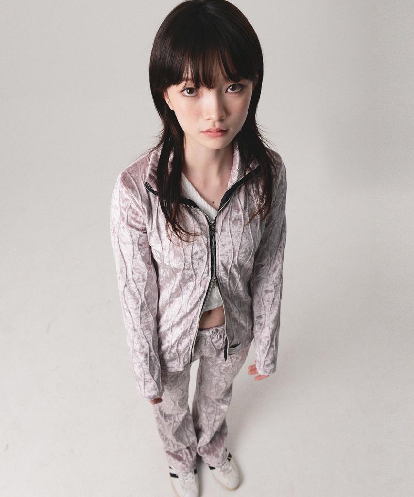 PEACE MAKER Velvet Wave Zipup Pants Set Up (3Color)