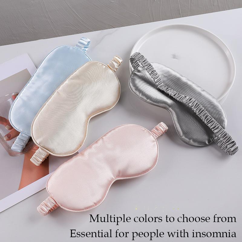 Double-sided Imitation Silk Eye Mask Breathable Sleep Light-blocking Eye Mask Amazon Multi-color Gift Wrap Sleeping Eye Mask