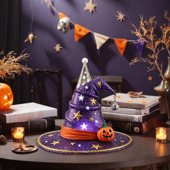 1/3 шт. Шляпа ведьмы Ночник Светодиодная Хэллоуинская вечеринка Украшение Многоцелевой Жуткий Веселый Светящийся Орнамент Шляпа ведьмы