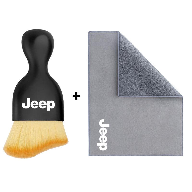 CMZ1 Car Wash Towel Microfiber Rag Cleaning Brush Tools Caps For Jeep Wrangler Grand Cherokee Compass Renegade Tyre Stem Air Caps