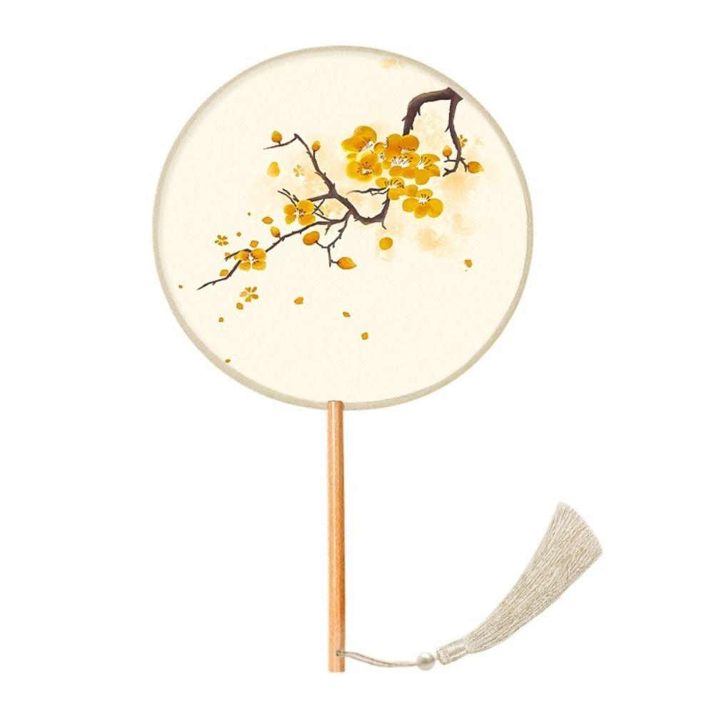 with Pendant Embroidery Fan Handheld Silk Fan Ink Painting Chinese Style Fan  Home Decor