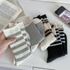 Женские новые универсальные милые полосатые вязаные гольфы в студенческом стиле